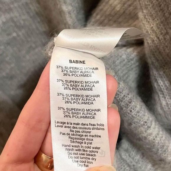Des petits hauts | BABINE Grey Cardigan Alpaca + mohair - Picture 7 of 8
